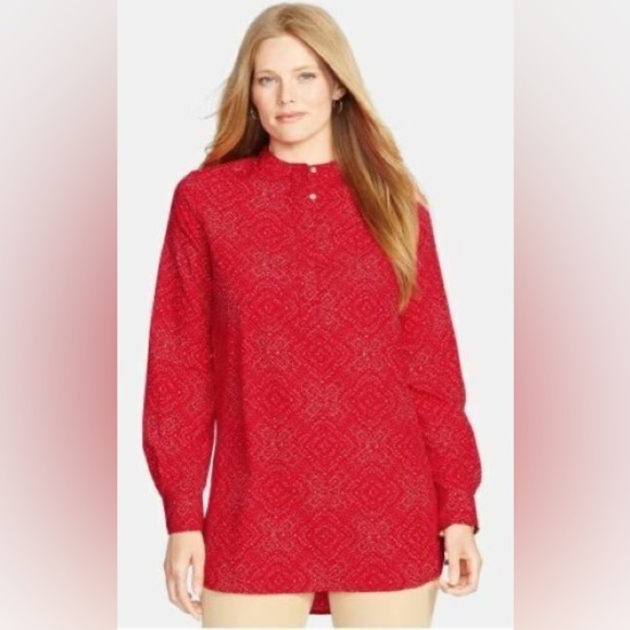 Lauren Ralph Lauren | Long Sleeve Tunic Blouse - Picture 1 of 5